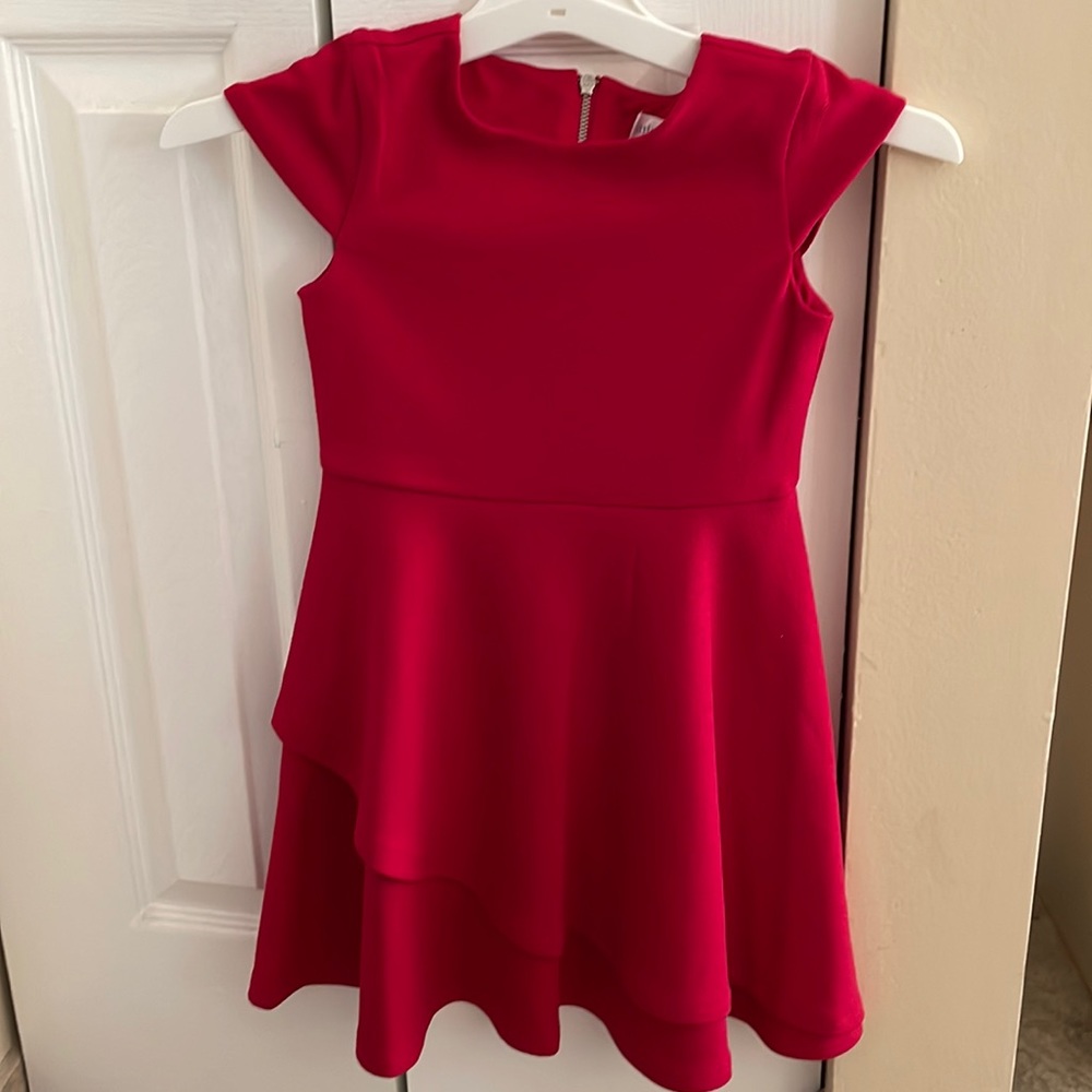 NWT Little angels by us angels red dress size 6 party dress cap sleeve